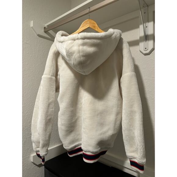 UGG Kailani Sherpa Hoodie CREAM Hooded Sweater Sz M - Picture 7 of 10